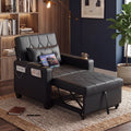 CHYMSUN Sleeper Chair for Adults, Convertible Pull Out Sofa Bed with Charging CHYMSUN, Chair Bed Sofa Chair Cup Holders, Side Pockets, Living Room, Bedroom, Apartment, Small Space