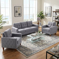 TYBOATLE 3 Piece Living Room Furniture Sets, 3 Seater Sofa and Chair Set, Cloud Couch Living Room Furniture Set, Grey Modern Sofa and Chair Set for Apartment, Home (Grey, 3+1+1)