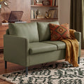 TYBOATLE Faux Leather Small Couch, 2 Seater Comfy Loveseat, Upholstered Office Sofa
