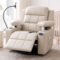 HOPUBUY Power Swivel Recliner Chair w/ Motorized Adjustable Armrests, Nursery Rocking, 320° Swivel M1 M2 Memory Remote Nursing Glider w/ Storage Pockets Cup Holder & Phone Holder for Breastfeeding