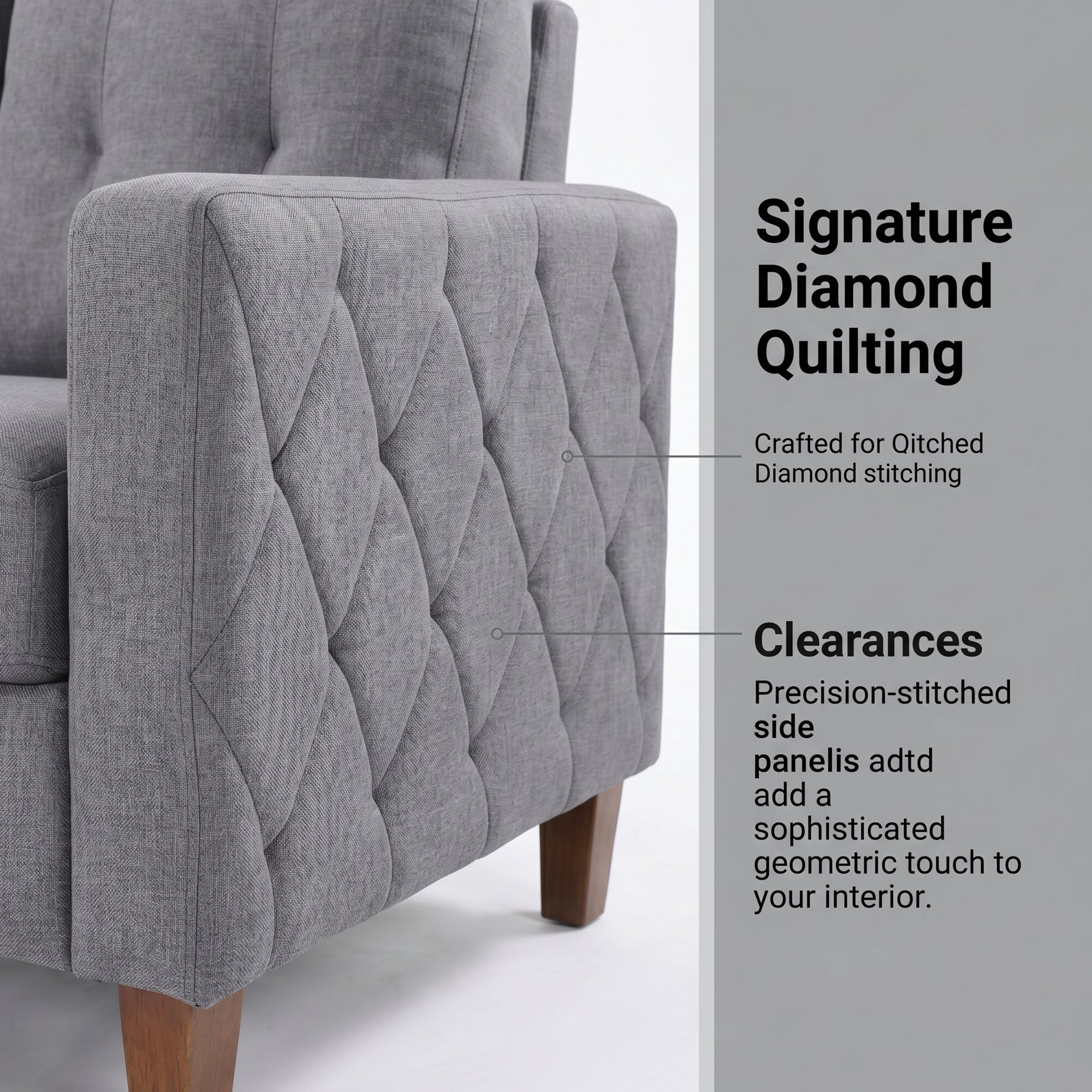 TYBOATLE 3 Piece Living Room Furniture Sets, 3 Seater Sofa and Chair Set, Cloud Couch Living Room Furniture Set, Grey Modern Sofa and Chair Set for Apartment, Home (Grey, 3+1)