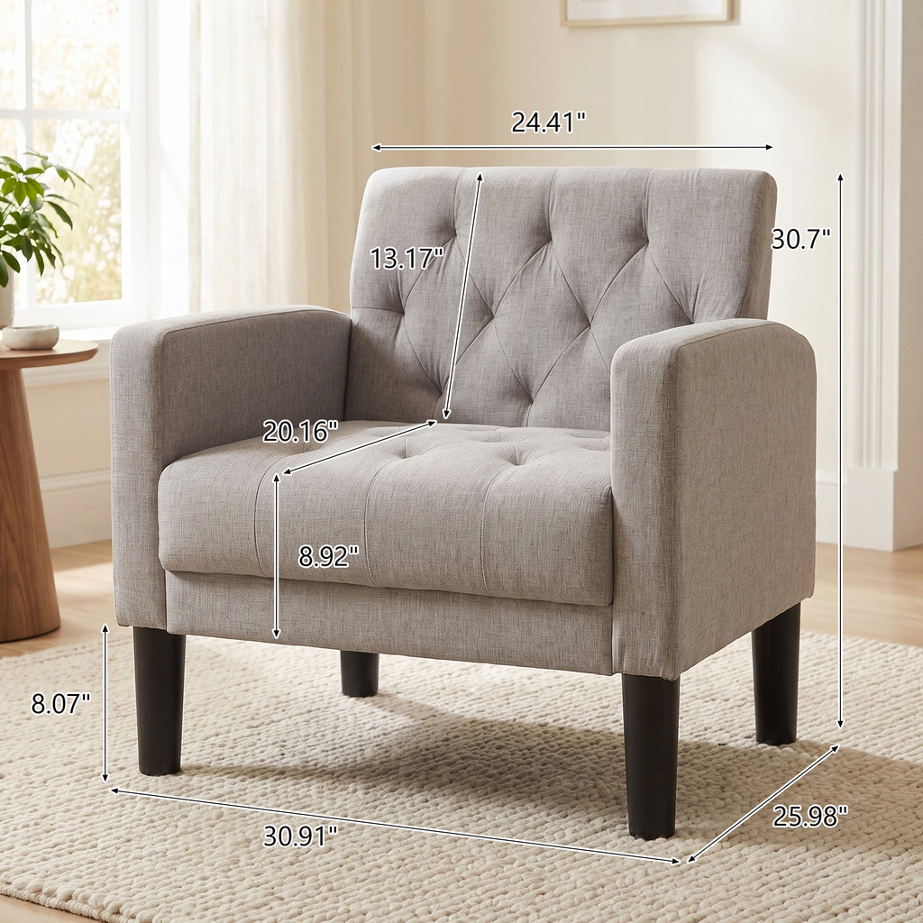JIASTING Living Room Accent Chairs Set of 2, Upholstered Armchairs for Bedroom, Dorm