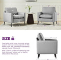 TYBOATLE Faux Leather Loveseat Sofa and Accent Chair Set of 2 (Grey, 3)