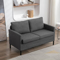 TYBOATLE Modern Linen Fabric Small Couches for Small Spaces, Comfy Upholstered Love Seat for Bedroom, 2 Seater Mini Couch for Apartment, Dorm, Office, Dark Grey