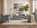 TYBOATLE Faux Leather Loveseat and Accent Chair, 3 Pieces Living Room Furniture Sets