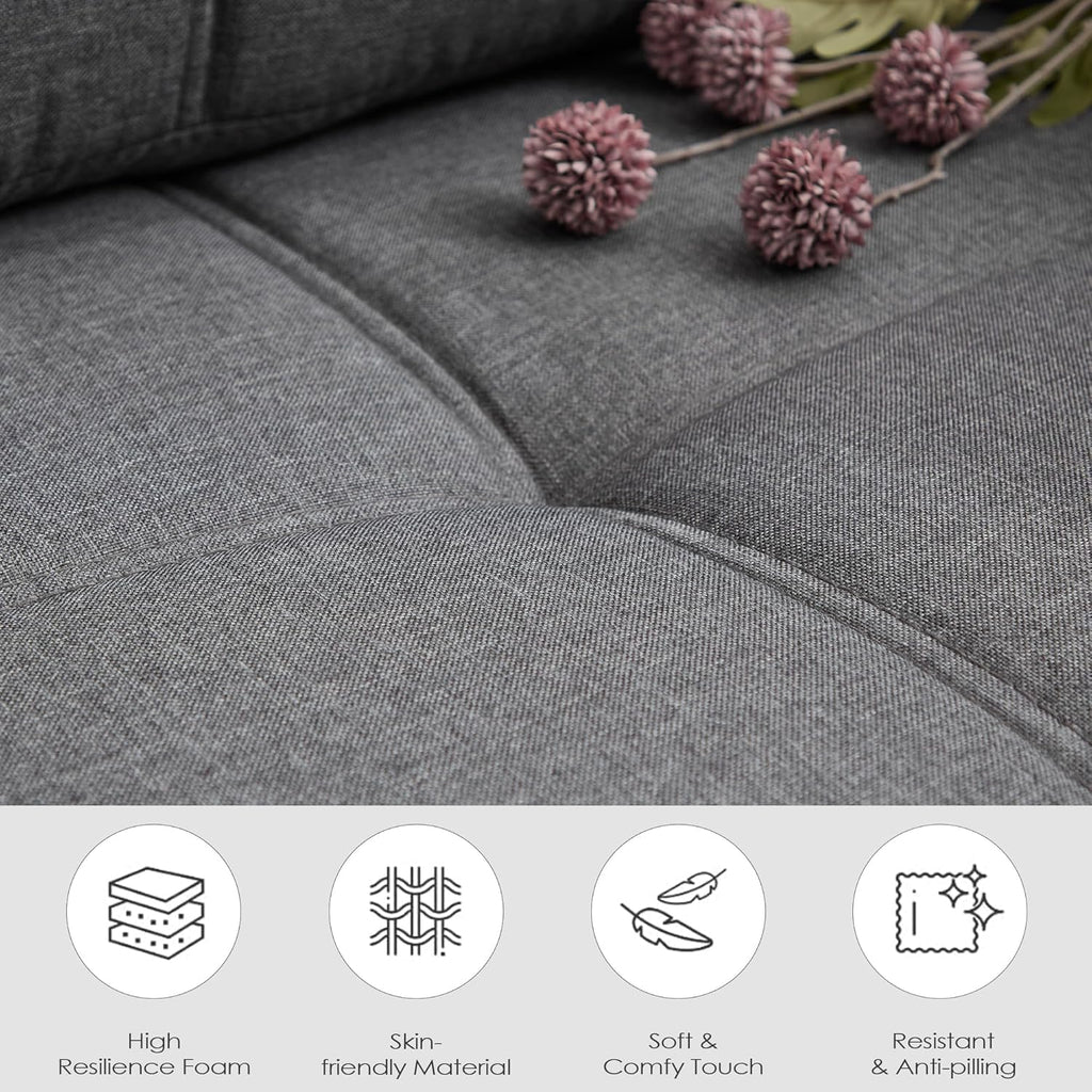 TYBOATLE 65" Small Couches for Bedroom, Modern Tufted Comfy Loveseat