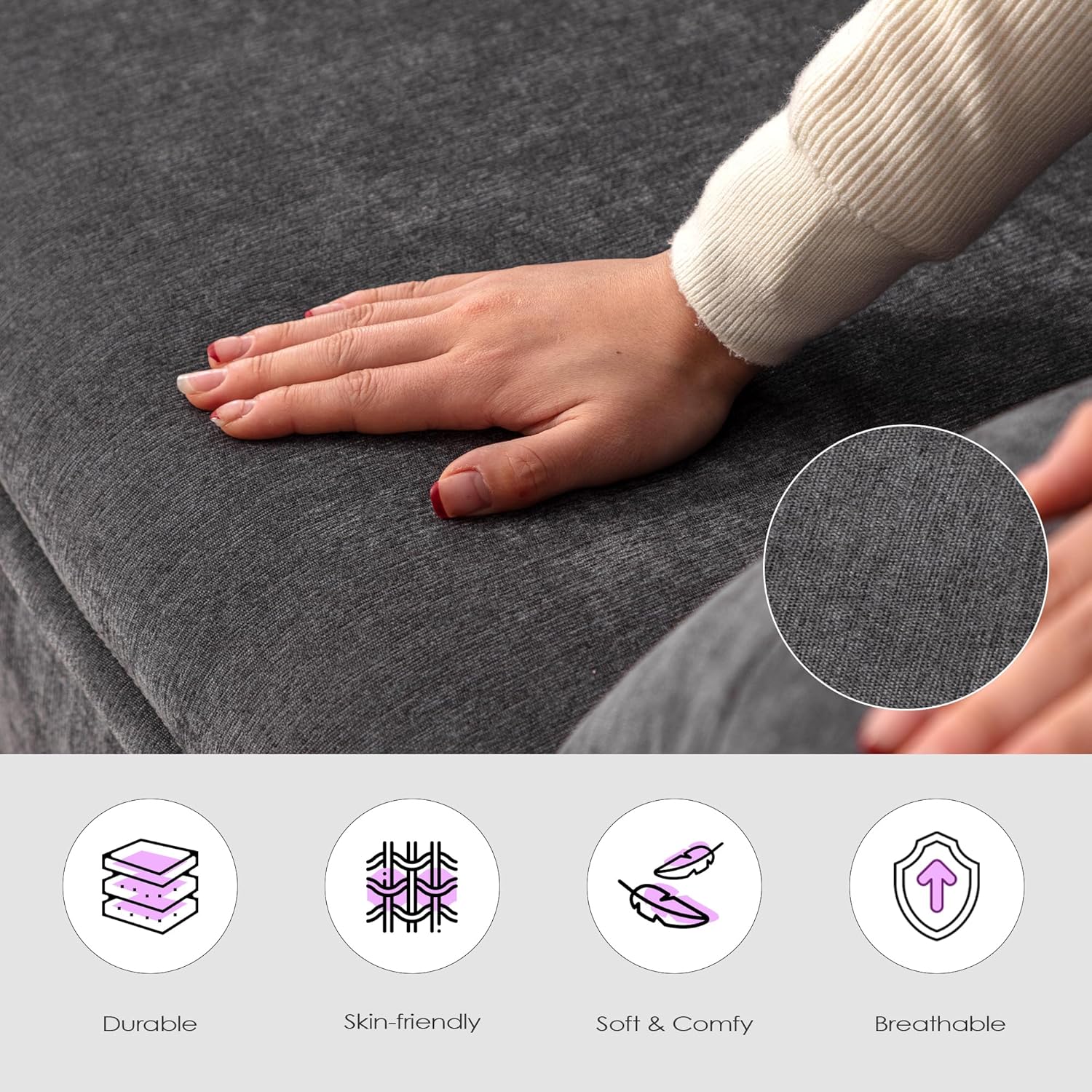 TYBOATLE 85" W Sofa Couches for Living Room, Mid-Century Modern Comfy Loveseat w/2 USB Charger & Wide Arms, 3 Seater Cloud Small Couch Sofas for Small Space Apartment Bedroom Office