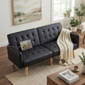 TYBOATLE 65'' Convertible Futon Sofa Bed with USB, Small Couch for Living Room