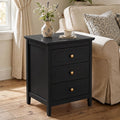 LAZZO 3-Drawer Nightstand, Storage Side End Table for Bedroom and Living Room, Black