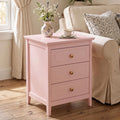 LAZZO 3-Drawer Nightstand, Storage Side End Table for Bedroom and Living Room, Pink