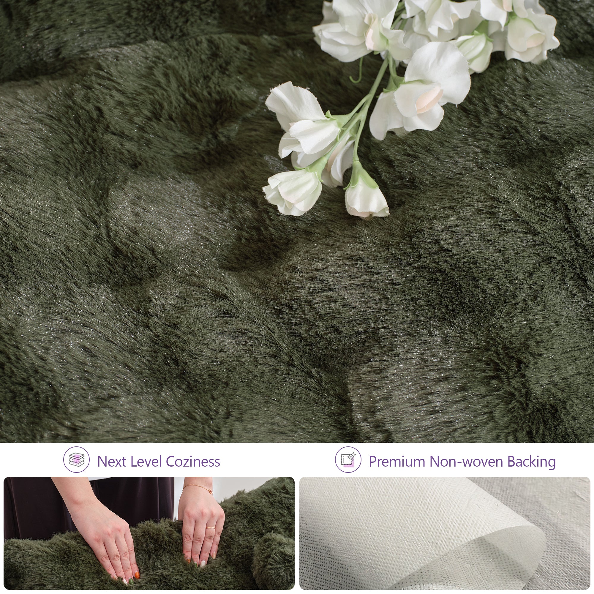 TYBOATLE 3 in 1 Giant Bean Bag Chair for Adults, Plush Fluffy Bean Bag Couch w/High-Density Memory Foam Filling, Convertible Floor Sofa to Mattress for Dorm, Apartment, Bedroom (Green)