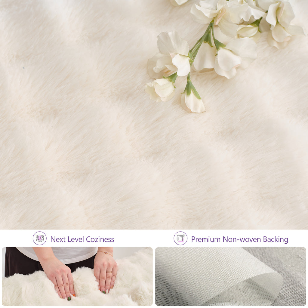 TYBOATLE 3 in 1 Giant Bean Bag Chair for Adults, Plush Fluffy Bean Bag Couch w/High-Density Memory Foam Filling, Convertible Floor Sofa to Mattress for Dorm, Apartment, Bedroom (Beige)