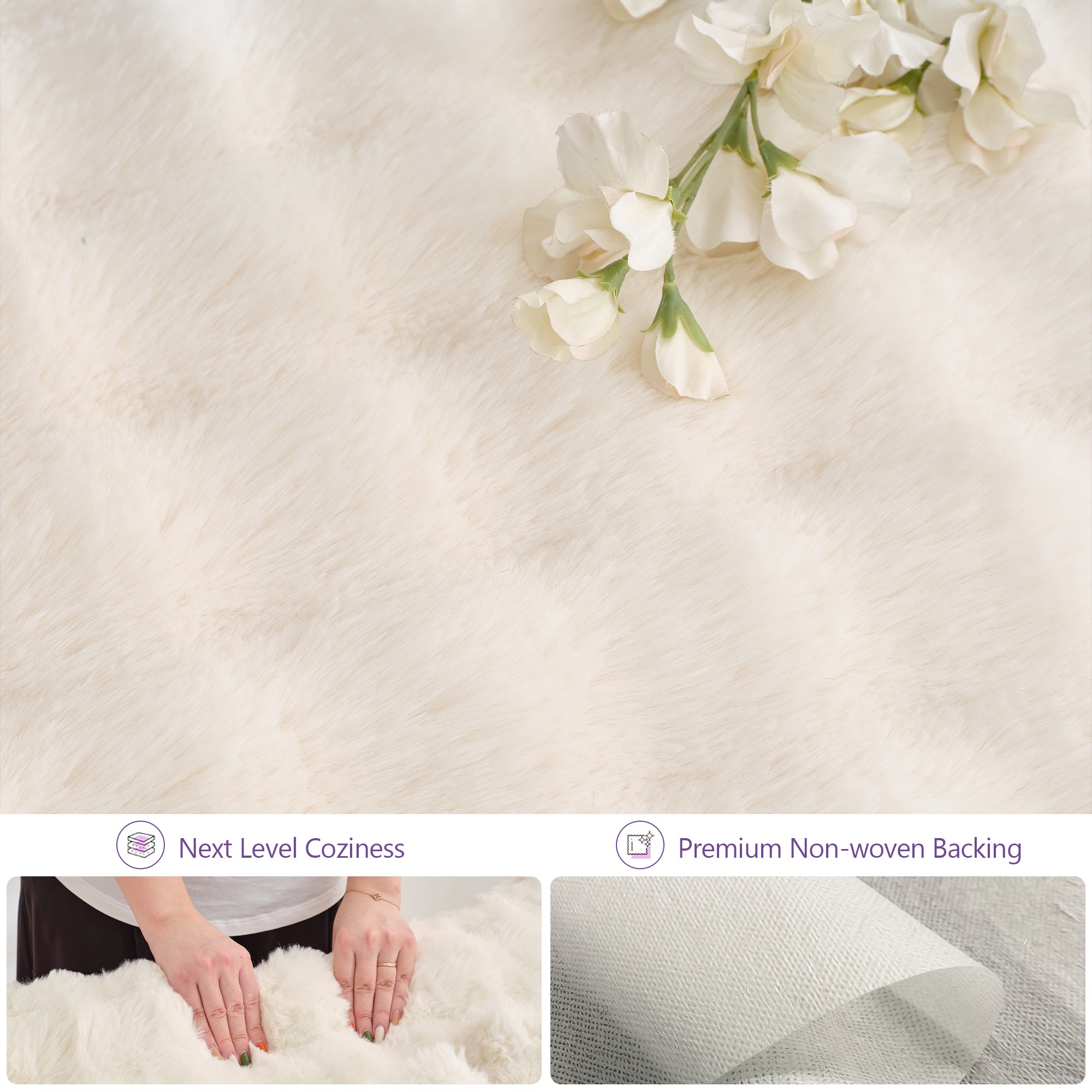 TYBOATLE 3 in 1 Giant Bean Bag Chair for Adults, Plush Fluffy Bean Bag Couch w/High-Density Memory Foam Filling, Convertible Floor Sofa to Mattress for Dorm, Apartment, Bedroom (Beige)