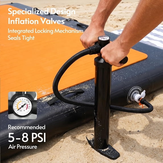 LAZZO 10 x 10 FT Inflatable Floating Dock, Anti-Slip EVA Foam Platform with Dog Ramp & Air Pump for Pool and Lake