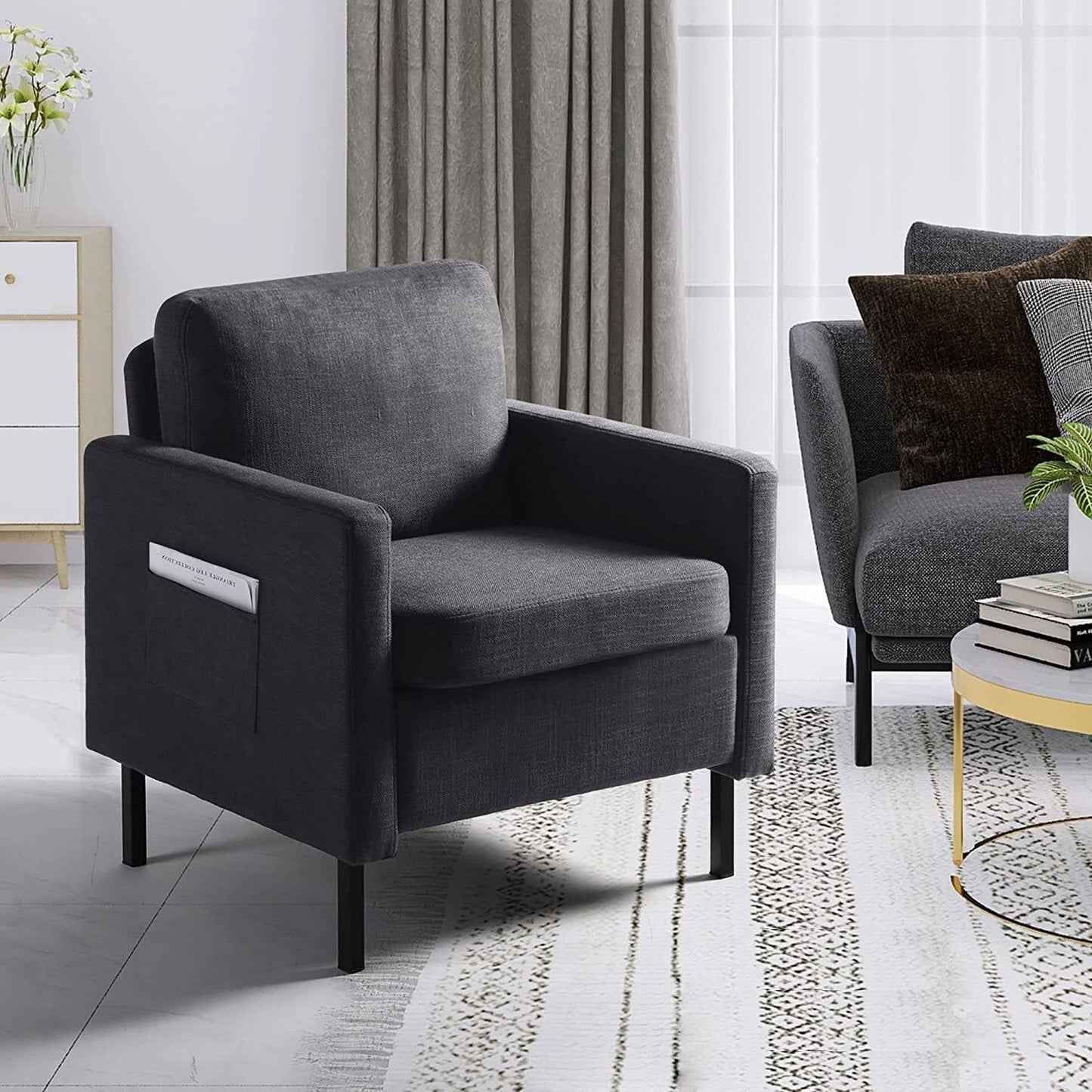 Accent Arm Chair Single Sofa Bedroom Chair Reading Chairs for Adults Suitable for Small Spaces