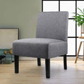 AODAILIHB Fabric Armless Dining Chairs, Upholstered Accent Reading Chair with Pillow for Living Room, Office